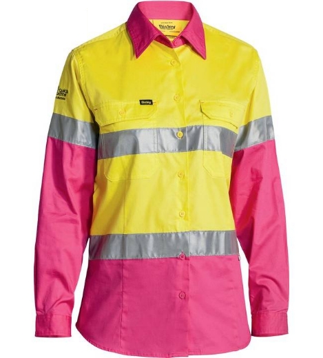 Picture of Bisley,Women's Taped Cool Lightweight Hi Vis - Long Sleeve